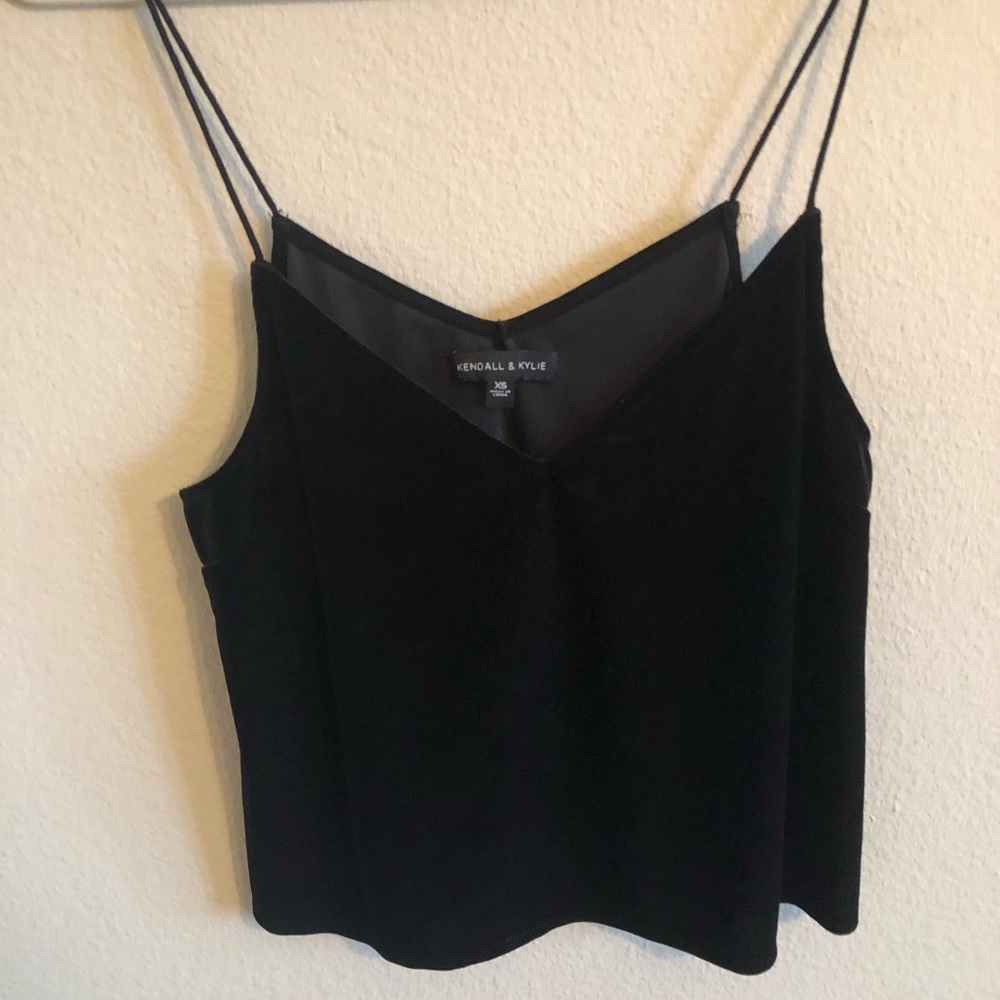 Black suede tank top